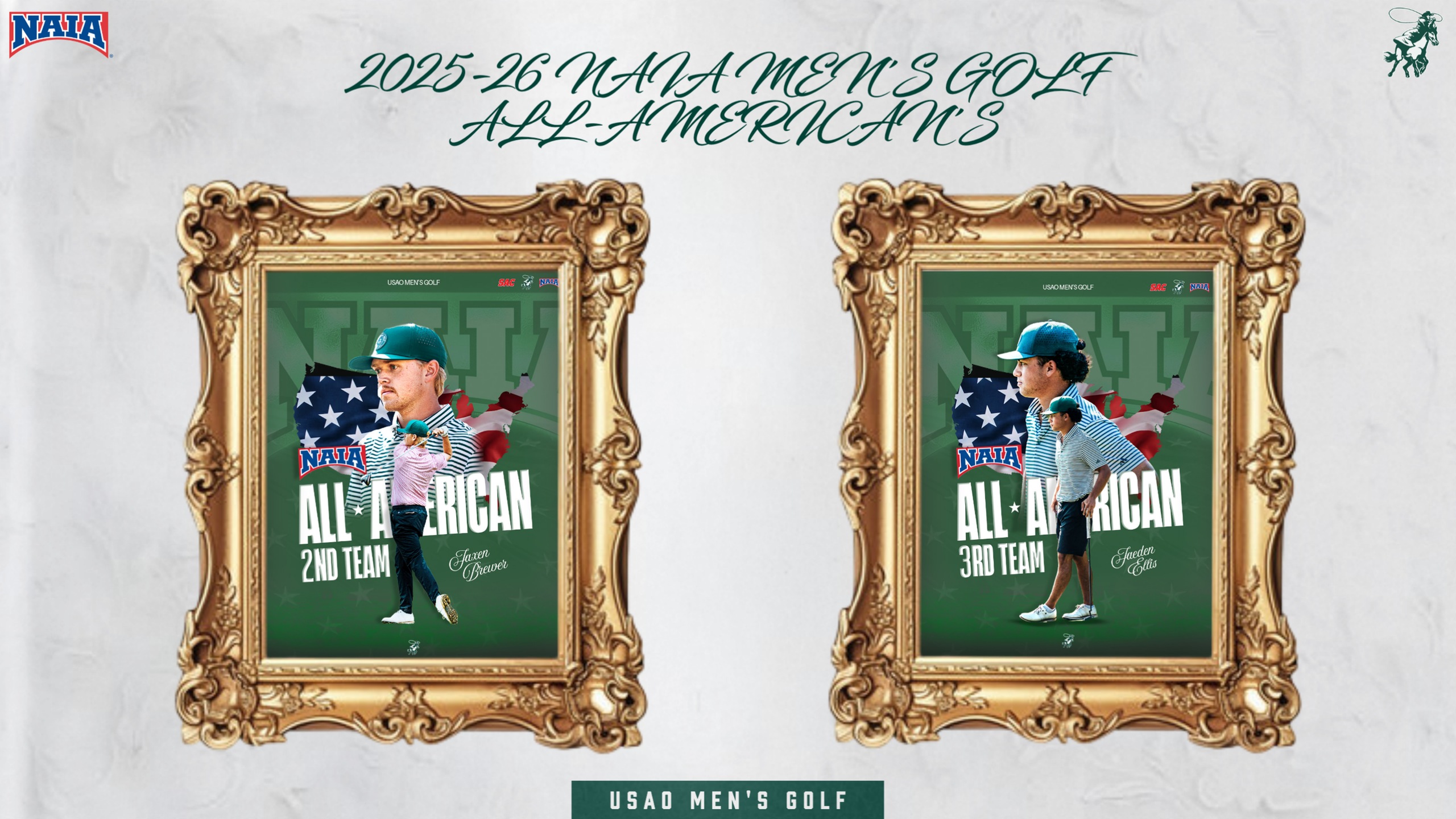 Brewer and Ellis Become USAO&rsquo;s First NAIA Men&rsquo;s Golf All-American&rsquo;s